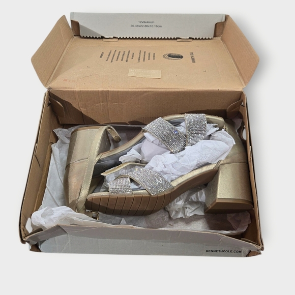 Reaction Kenneth Cole Women Mix X-Band Ankle Strap Sandal Size US 8.5M *Read - Picture 3 of 16